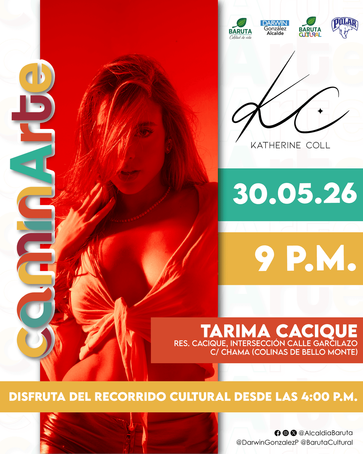 Flyer de Katherine en Tarima Cacique