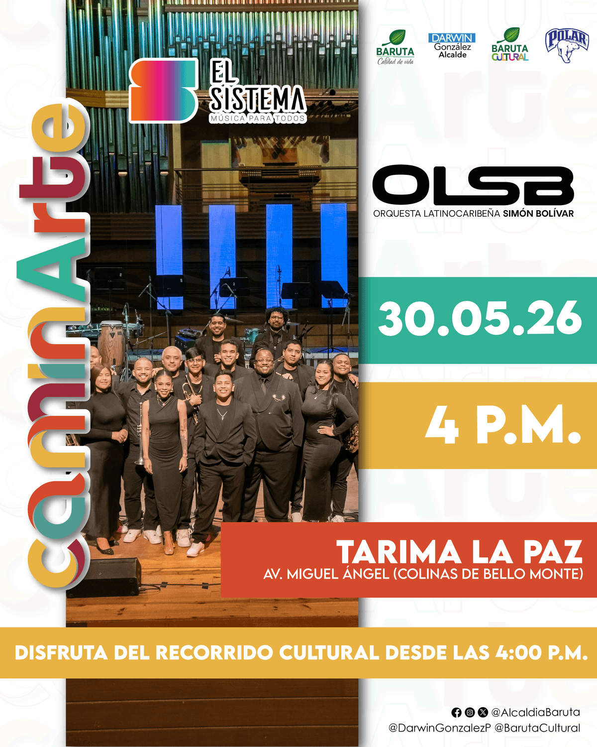 Flyer de OLC en Tarima Principal
