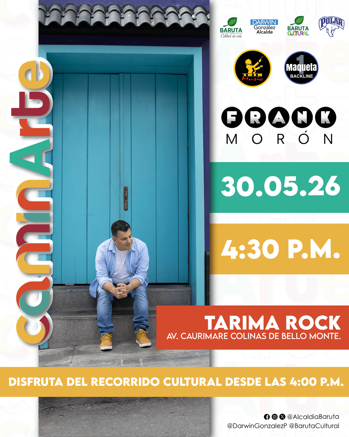 Flyer de Frank en Tarima Rock