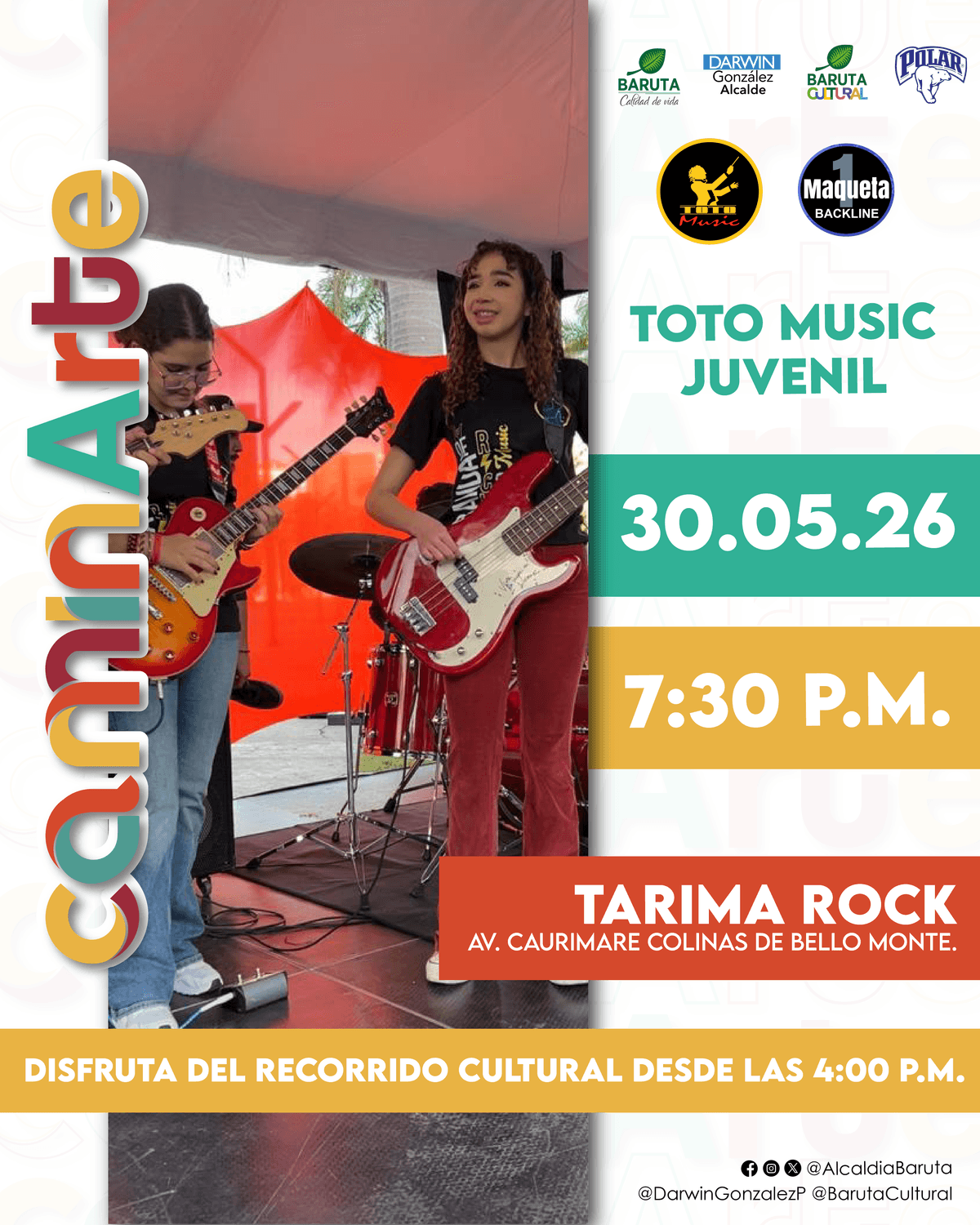 Flyer de Toto Juvenil en Tarima Rock