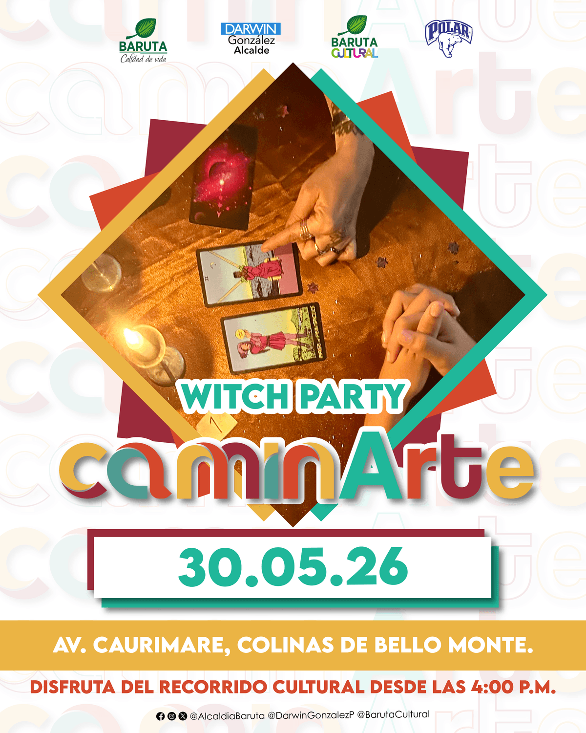 Flyer de Witch Party en Tarot