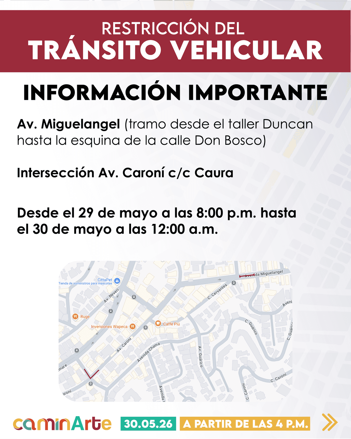 Av. Miguelangel y Av. Caroní