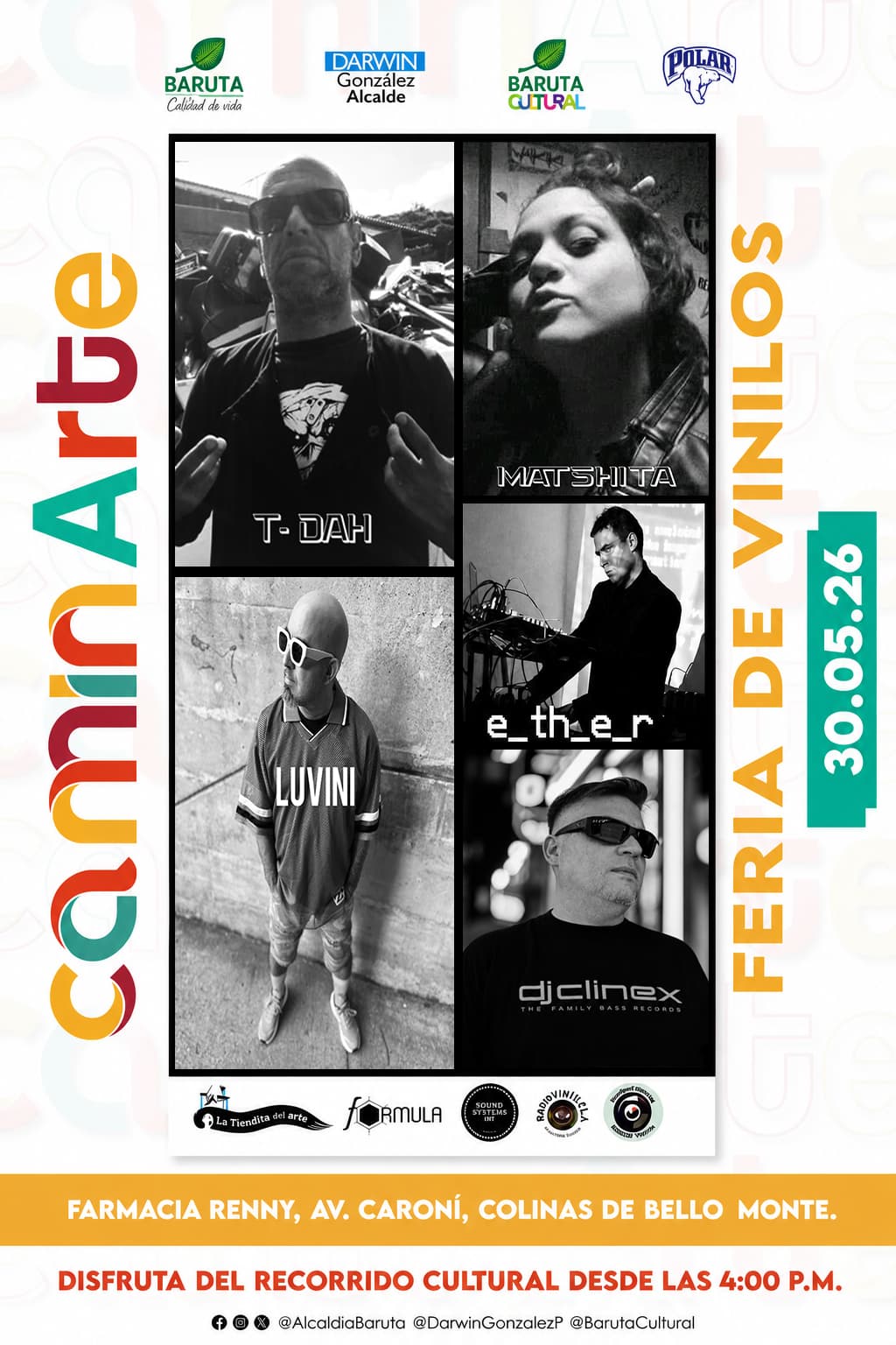 Flyer de DJs y Vinilo en Feria de Vinilos