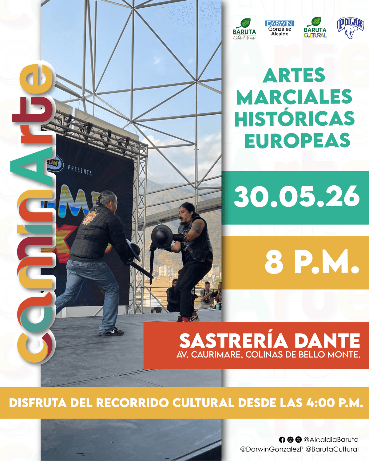 Flyer de Artes Marciales en Sastrería Dante