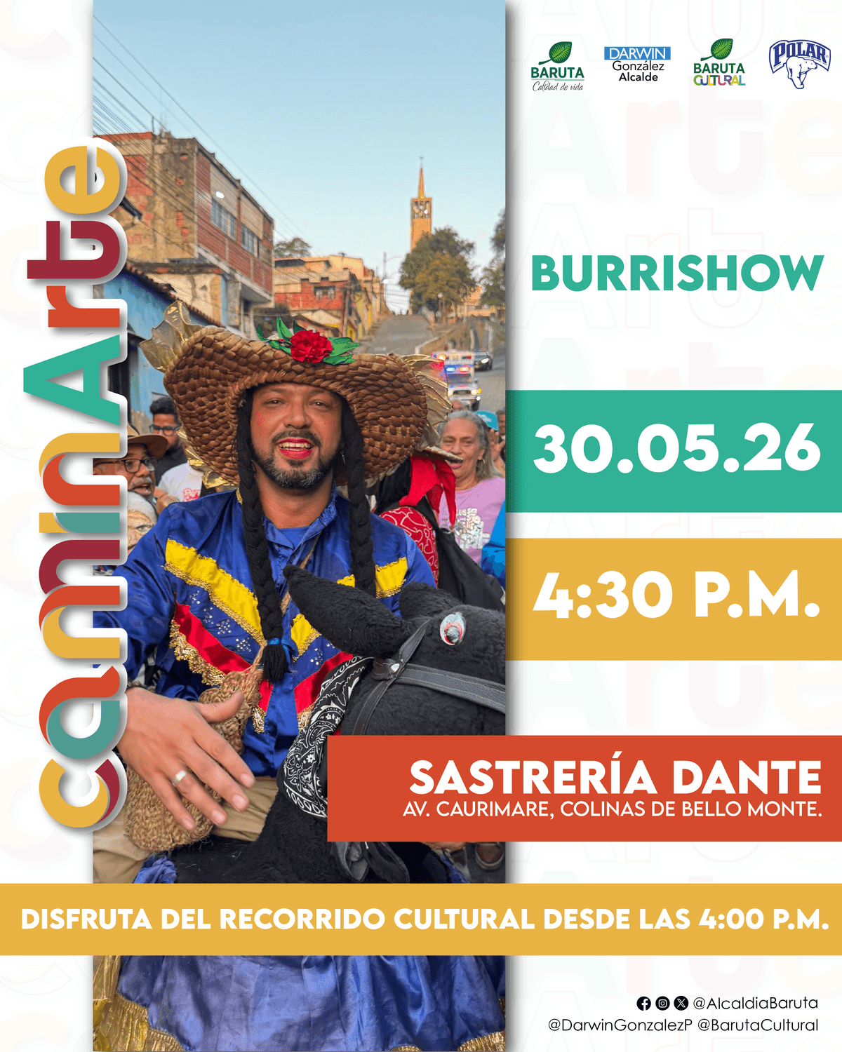 Flyer de Burrishow en Sastrería Dante