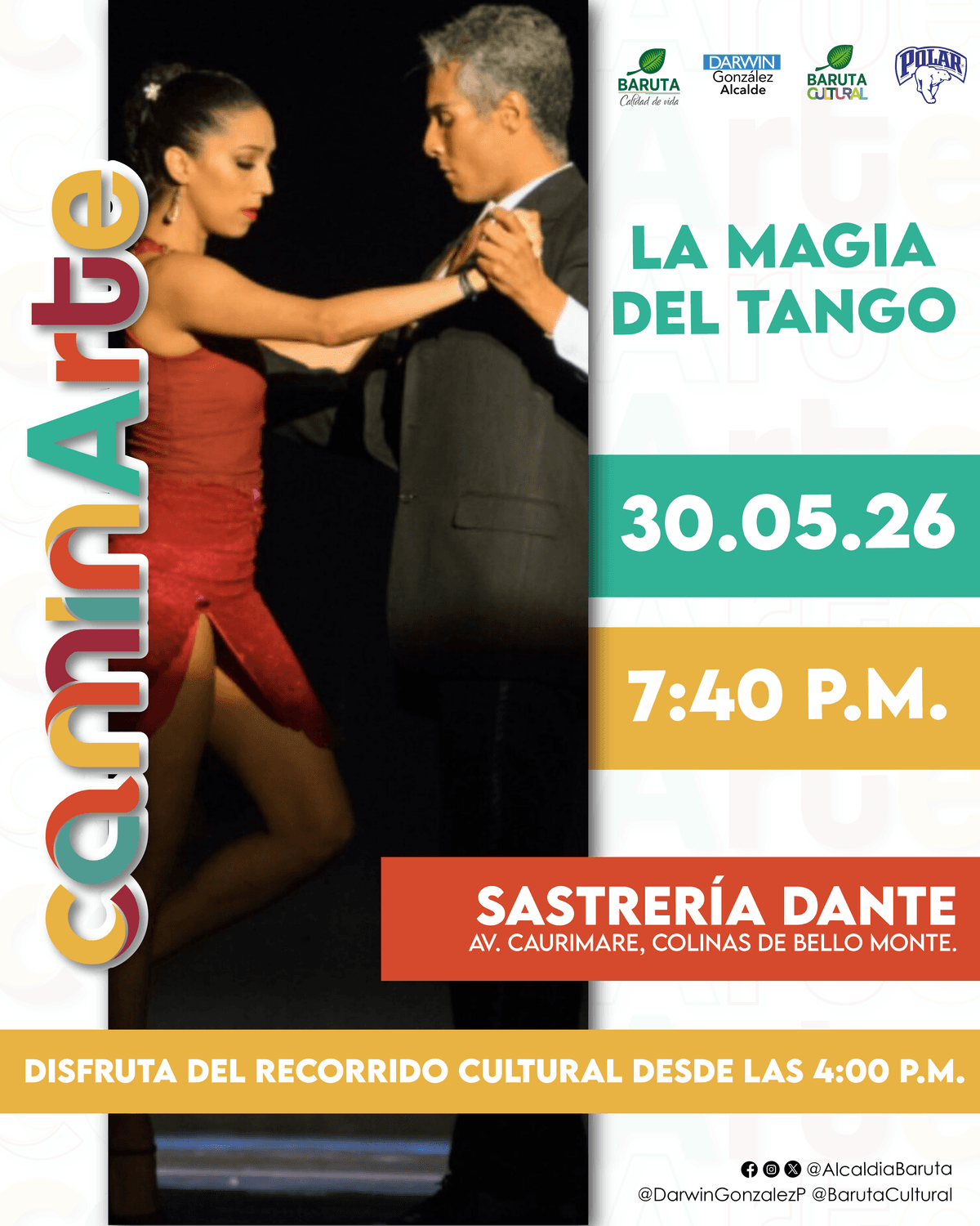Flyer de La Magia del Tango en Sastrería Dante