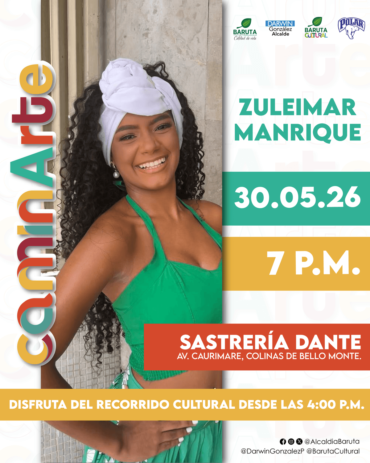 Flyer de Zuleimar Manrique en Sastrería Dante