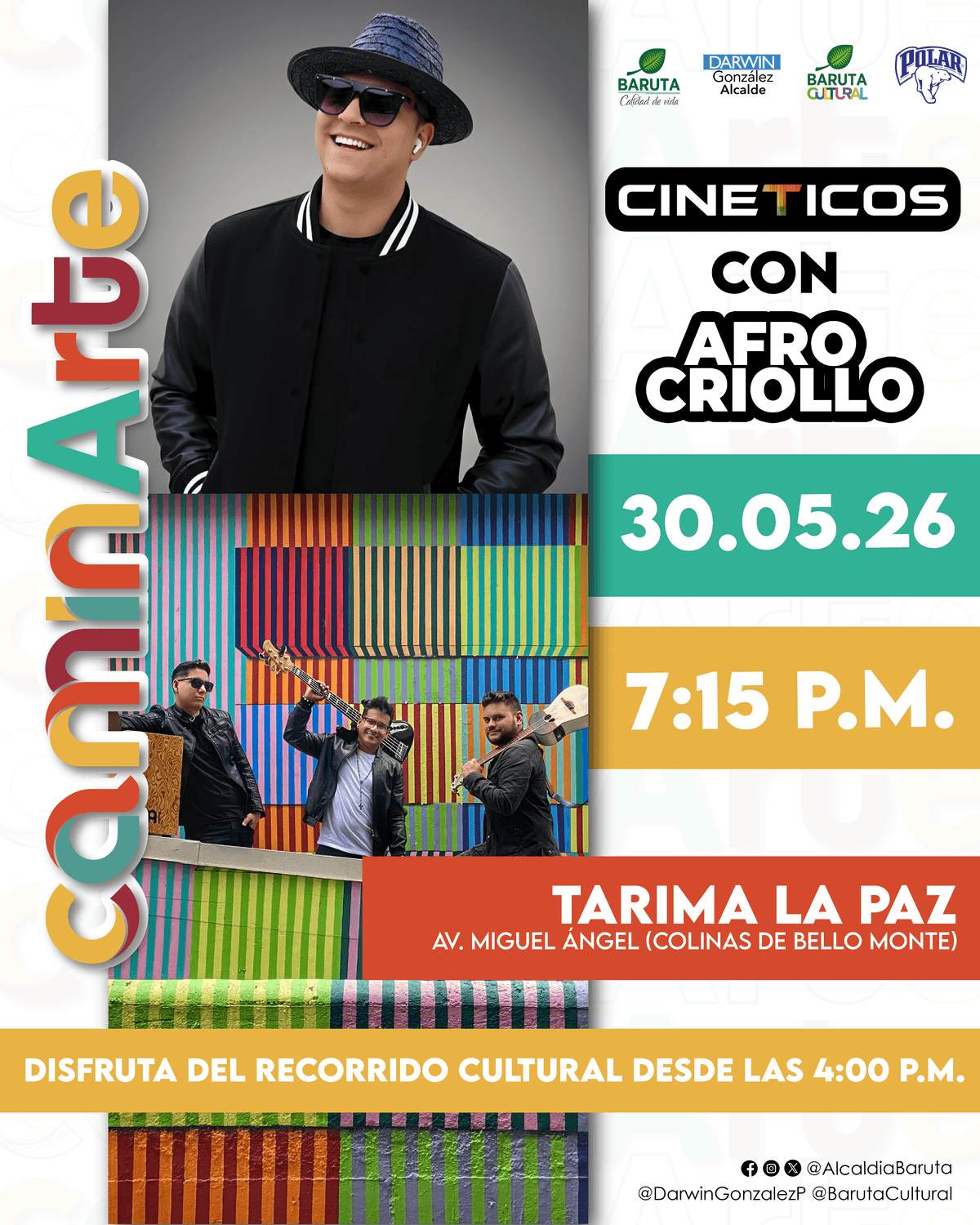Flyer de Afro Criollo en Tarima Principal